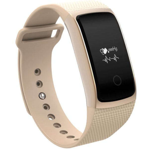 A09 0.66 inch OLED Screen Bluetooth 4.0 IP67 Waterproof Smart Bracelet with TPU Wrist Strap & Touch Press Key & Blood Oxygen / Blood Pressure / Heart Rate Monitor & Pedometer & Sleep Monitor & Call / SMS Information Reminder & Phone Anti-lost Function (Champagne Gold) - Image 3