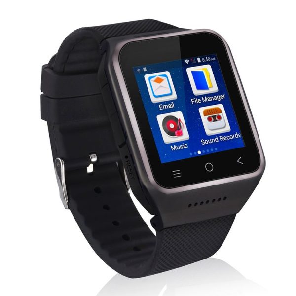 S8 Plus 1.54 inch Touch Screen Bluetooth 4.0 Android 5.1 OS MTK6580 Quad Core 1.3GHz Waterproof Smart Bracelet Watch Phone with 2MP Front Camera & SIM Card Slot, Support GPS, WiFi, Bluetooth, RAM: 1GB, ROM: 16GB, Network: 3G / 2G (Black) - Image 2
