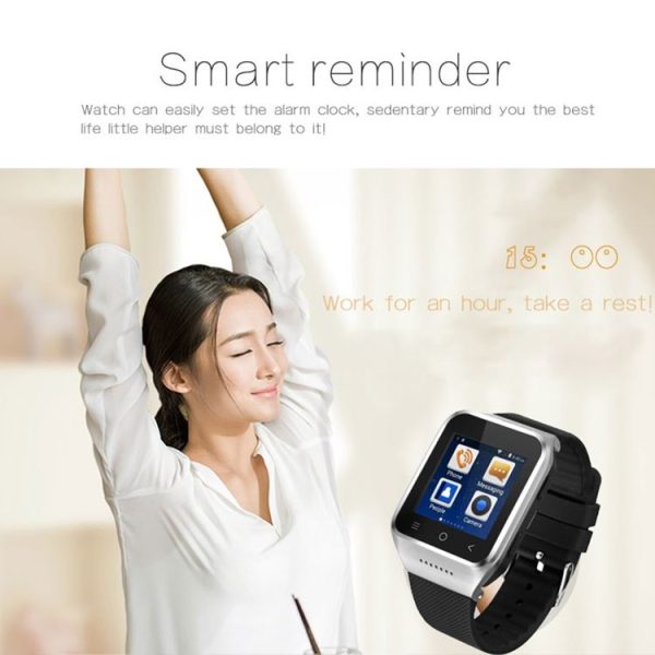 S8 Plus 1.54 inch Touch Screen Bluetooth 4.0 Android 5.1 OS MTK6580 Quad Core 1.3GHz Waterproof Smart Bracelet Watch Phone with 2MP Front Camera & SIM Card Slot, Support GPS, WiFi, Bluetooth, RAM: 1GB, ROM: 16GB, Network: 3G / 2G (Black) - Image 7