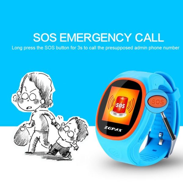 ZGPAX S866A 1.22 inch IPS Screen Lovely Children Smartwatch GPS Tracking Watch, Support SIM Card, 2G Network, Accurate Positioning, HD Voice Call, Pedometer, Alarm Clock, Family Number Speed Dial (Blue) - Image 13
