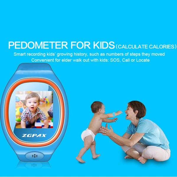 ZGPAX S866A 1.22 inch IPS Screen Lovely Children Smartwatch GPS Tracking Watch, Support SIM Card, 2G Network, Accurate Positioning, HD Voice Call, Pedometer, Alarm Clock, Family Number Speed Dial (Blue) - Image 15