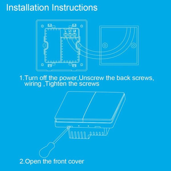 Original Xiaomi Aqara Smart Light Control Double Key Wall Switch (ZigBee Version), Work with Xiaomi Multifunctional Gateway (CA1001) Mihome APP Control (White) - Image 13