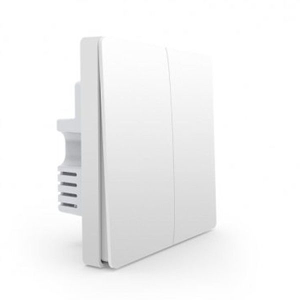 Original Xiaomi Aqara Smart Light Control Double Key Wall Switch (ZigBee Version), Work with Xiaomi Multifunctional Gateway (CA1001) Mihome APP Control (White) - Image 2