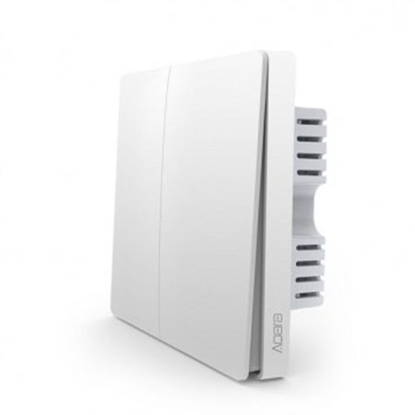 Original Xiaomi Aqara Smart Light Control Double Key Wall Switch (ZigBee Version), Work with Xiaomi Multifunctional Gateway (CA1001) Mihome APP Control (White) - Image 3