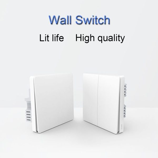 Original Xiaomi Aqara Smart Light Control Double Key Wall Switch (ZigBee Version), Work with Xiaomi Multifunctional Gateway (CA1001) Mihome APP Control (White) - Image 4