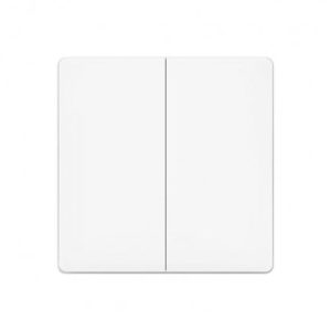 Original Xiaomi Youpin Aqara Smart Light Control Double Key Paste Wall style Wireless Switch, Work with Xiaomi Multifunctional Gateway (CA1001) Mihome APP Control (White)
