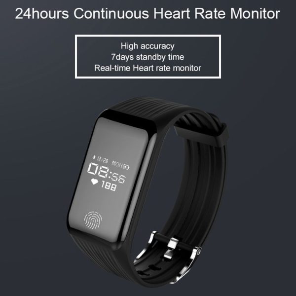 TLW B3 Fitness Tracker 0.66 inch OLED Screen Wristband Smart Bracelet, IP67 Waterproof, Support Sports Mode / Continuous Heart Rate Monitor / Sleep Monitor / Information Reminder (Red) - Image 3