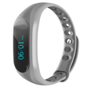 CUBOT V1 Touch Screen Bluetooth Life Waterproof Smart Wristband for iOS / Android Smart Phone, Anti-lost / Message Push / Pedometer / Sleep Monitor (Grey)