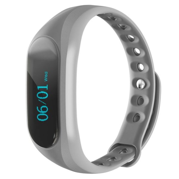 CUBOT V1 Touch Screen Bluetooth Life Waterproof Smart Wristband for iOS / Android Smart Phone, Anti-lost / Message Push / Pedometer / Sleep Monitor (Grey)