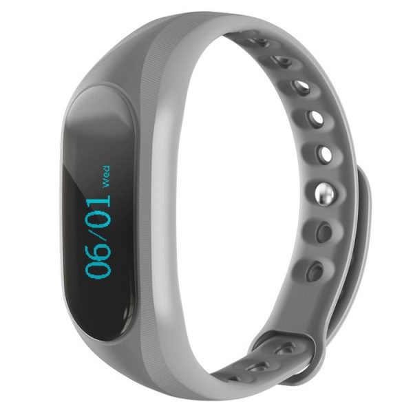 CUBOT V1 Touch Screen Bluetooth Life Waterproof Smart Wristband for iOS / Android Smart Phone, Anti-lost / Message Push / Pedometer / Sleep Monitor (Grey) - Image 2