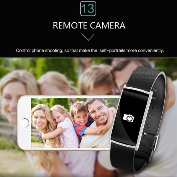 N108 0.96 Inch OLED Screen Display Sport Smart Bracelet, IP67 Waterproof and Dustproof, Support Pedometer / Heart Rate Monitor / Blood Pressure Monitor / Notification Remind / Call Reminder / Camera Remote Control / Calories Burned, Compatible with Android and iOS Phones (Gold) - Image 17
