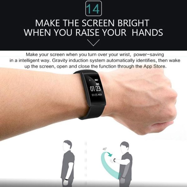 N108 0.96 Inch OLED Screen Display Sport Smart Bracelet, IP67 Waterproof and Dustproof, Support Pedometer / Heart Rate Monitor / Blood Pressure Monitor / Notification Remind / Call Reminder / Camera Remote Control / Calories Burned, Compatible with Android and iOS Phones (Gold) - Image 18