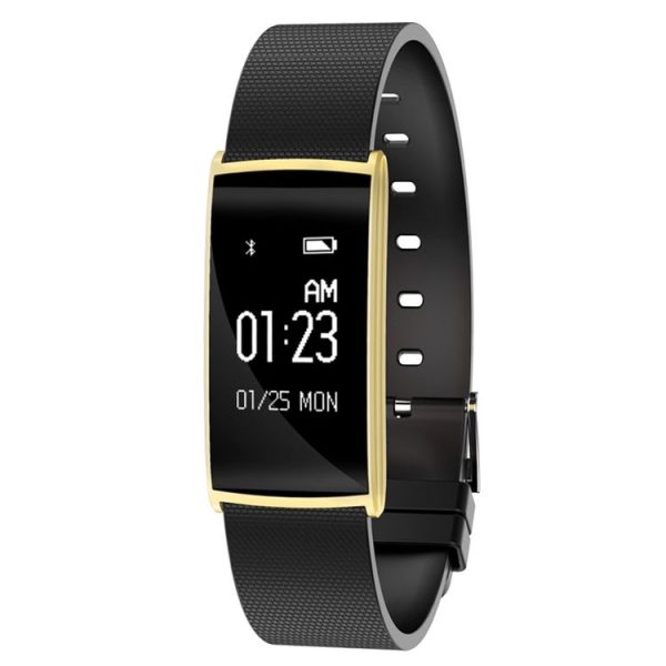 N108 0.96 Inch OLED Screen Display Sport Smart Bracelet, IP67 Waterproof and Dustproof, Support Pedometer / Heart Rate Monitor / Blood Pressure Monitor / Notification Remind / Call Reminder / Camera Remote Control / Calories Burned, Compatible with Android and iOS Phones (Gold) - Image 2