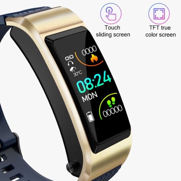 S2 1.08 inch TFT Color Screen Smart Watch, Silicone Strap, IP67 Waterproof, Support Call Reminder / Heart Rate Monitoring / Sleep Monitoring / Blood Oxygen Monitoring / Blood Pressure Monitoring (Blue) - Image 3