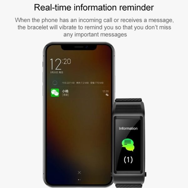 S2 1.08 inch TFT Color Screen Smart Watch, Silicone Strap, IP67 Waterproof, Support Call Reminder / Heart Rate Monitoring / Sleep Monitoring / Blood Oxygen Monitoring / Blood Pressure Monitoring (Blue) - Image 4