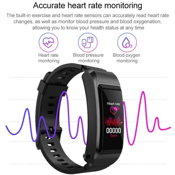 S2 1.08 inch TFT Color Screen Smart Watch, Silicone Strap, IP67 Waterproof, Support Call Reminder / Heart Rate Monitoring / Sleep Monitoring / Blood Oxygen Monitoring / Blood Pressure Monitoring (Blue) - Image 7