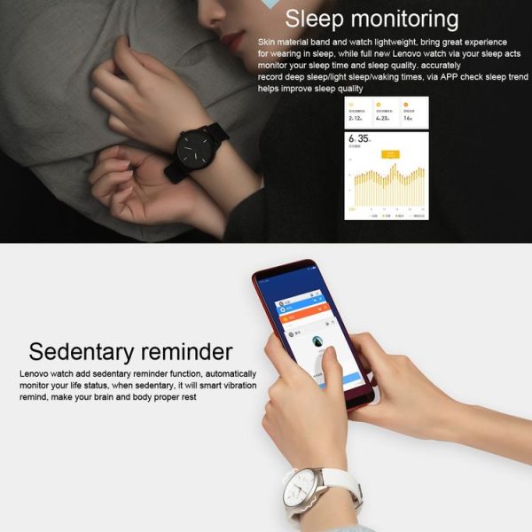 Lenovo Watch 9 Bluetooth 5.0 Smart Watch, 5AT Waterproof, Support Pedometer / Sleep Monitoring / Sedentary Reminder / Information Reminder / Remote Camera, Compatible with Android and iOS System (White) - Image 14