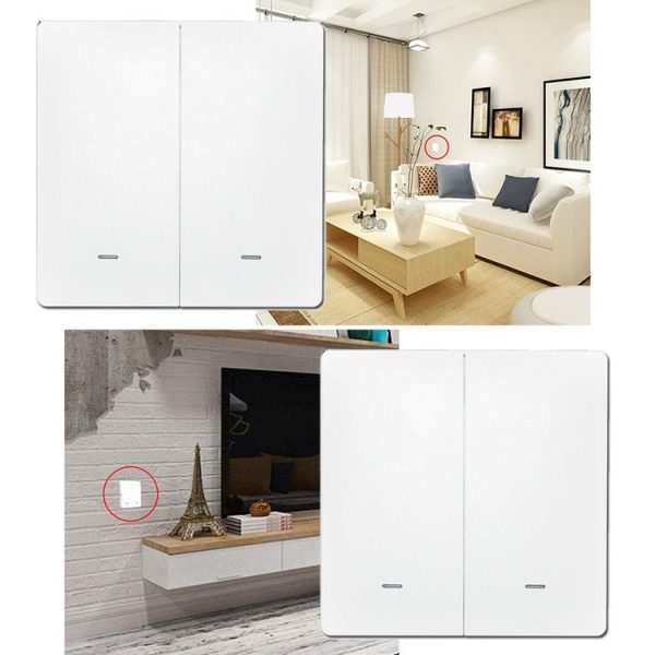2 Buttons Intelligent Switch Smart Wall Switch (White) - Image 11