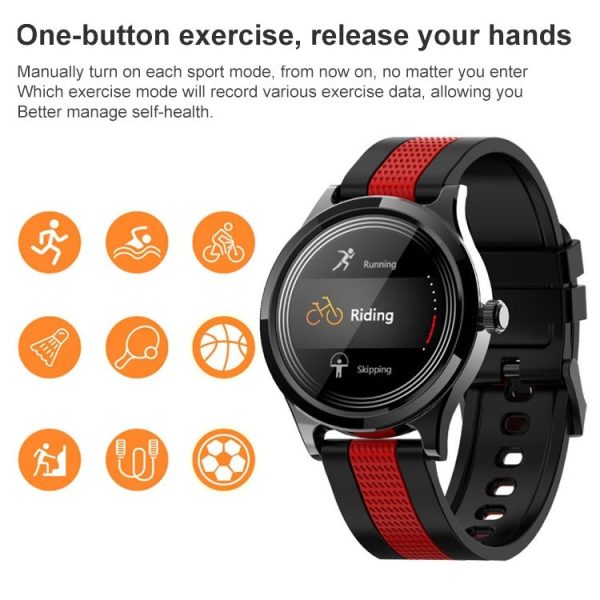 E6 1.28 inch Touch Color Screen Bluetooth 5.0 50m Waterproof Smart Watch, Support Sleep Monitor / Heart Rate Monitor / Blood Pressure Monitoring (Silver) - Image 3