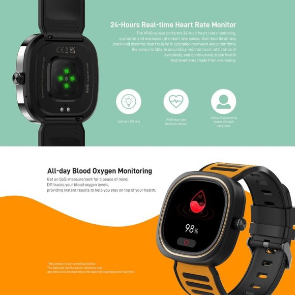 DOOGEE D11 1.32 inch TFT Screen Smart Watch, IP68 Waterproof, Support 70 Multi-Sport Modes / Heart Rate & Blood Oxygen Monitoring (Silver) - Image 12