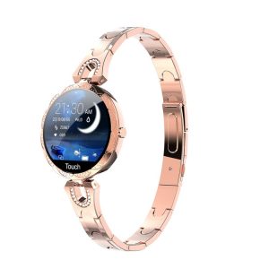 AK15 Fashion Smart Female Bracelet, 1.08 inch Color LCD Screen, IP67 Waterproof, Support Heart Rate Monitoring / Sleep Monitoring / Remote Photography (Rose Gold)