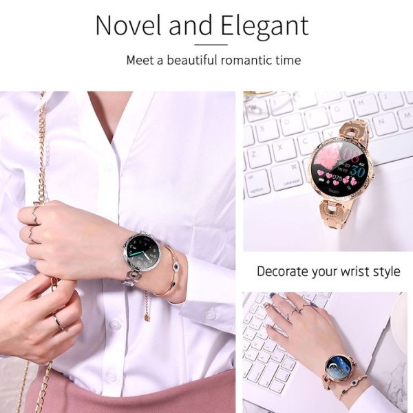 AK15 Fashion Smart Female Bracelet, 1.08 inch Color LCD Screen, IP67 Waterproof, Support Heart Rate Monitoring / Sleep Monitoring / Remote Photography (Rose Gold) - Image 10