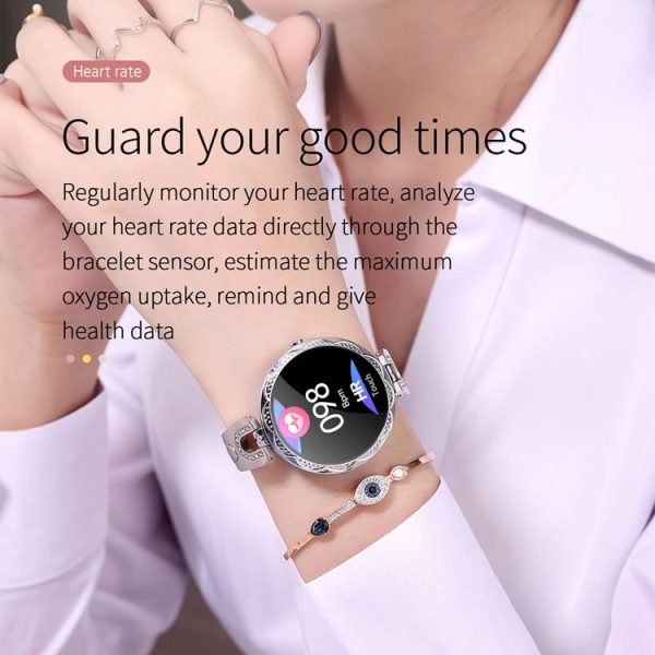 AK15 Fashion Smart Female Bracelet, 1.08 inch Color LCD Screen, IP67 Waterproof, Support Heart Rate Monitoring / Sleep Monitoring / Remote Photography (Rose Gold) - Image 12