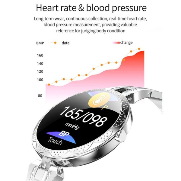 AK15 Fashion Smart Female Bracelet, 1.08 inch Color LCD Screen, IP67 Waterproof, Support Heart Rate Monitoring / Sleep Monitoring / Remote Photography (Rose Gold) - Image 13