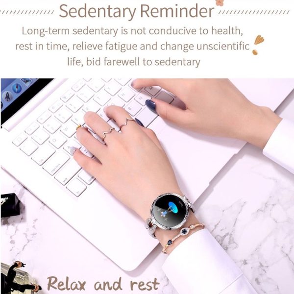 AK15 Fashion Smart Female Bracelet, 1.08 inch Color LCD Screen, IP67 Waterproof, Support Heart Rate Monitoring / Sleep Monitoring / Remote Photography (Rose Gold) - Image 16