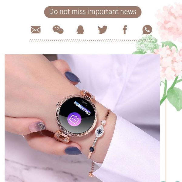 AK15 Fashion Smart Female Bracelet, 1.08 inch Color LCD Screen, IP67 Waterproof, Support Heart Rate Monitoring / Sleep Monitoring / Remote Photography (Rose Gold) - Image 17