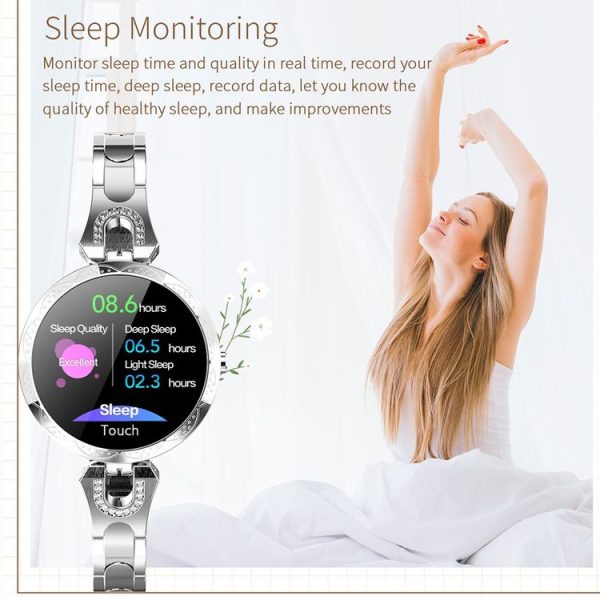 AK15 Fashion Smart Female Bracelet, 1.08 inch Color LCD Screen, IP67 Waterproof, Support Heart Rate Monitoring / Sleep Monitoring / Remote Photography (Rose Gold) - Image 18