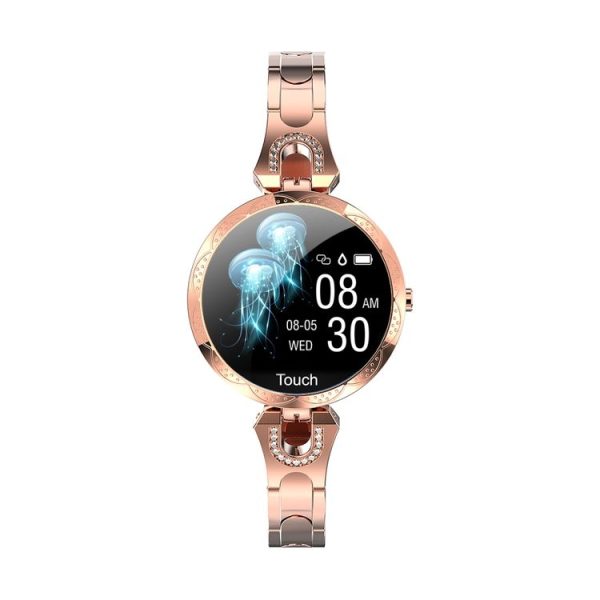 AK15 Fashion Smart Female Bracelet, 1.08 inch Color LCD Screen, IP67 Waterproof, Support Heart Rate Monitoring / Sleep Monitoring / Remote Photography (Rose Gold) - Image 2