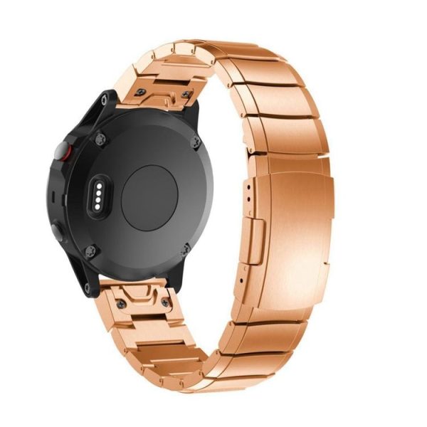 Quick Dismantling Steel Watch Band for Garmin Fenix 5S 20mm (Rose Gold) - Image 3