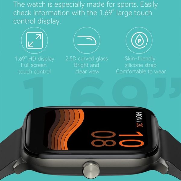 Original Xiaomi Youpin Haylou GST LS09B Smart Watch, 1.69 inch TFT Screen IP68 Waterproof, Support 12 Sport Modes / Real-time Heart Rate Monitoring - Image 3