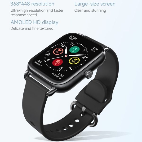 Original Xiaomi Youpin Haylou RS4 / LS12 Smart Watch, 1.78 inch Screen, Support 12 Sport Modes / Real-time Heart Rate Monitoring / Alipay Offline Payment (Black) - Image 4