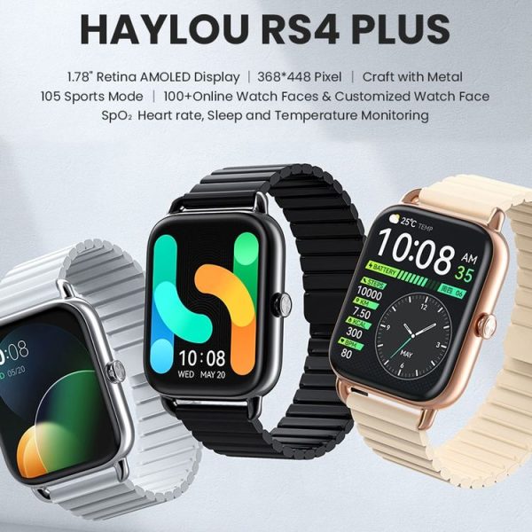Original Xiaomi Youpin Haylou RS4 Plus / LS11 Smart Watch, 1.78 inch Screen Magnetic Strap, Support 12 Sport Modes / Real-time Heart Rate Monitoring (Black) - Image 2