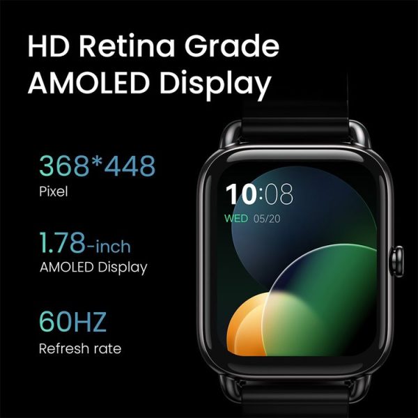 Original Xiaomi Youpin Haylou RS4 Plus / LS11 Smart Watch, 1.78 inch Screen Magnetic Strap, Support 12 Sport Modes / Real-time Heart Rate Monitoring (Black) - Image 4