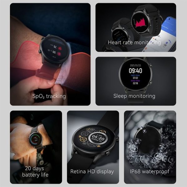 Original Xiaomi Youpin Haylou RT2 Smart Watch, 1.32 inch TFT Screen IP68 Waterproof, Support 12 Sport Modes / Real-time Heart Rate Monitoring - Image 3