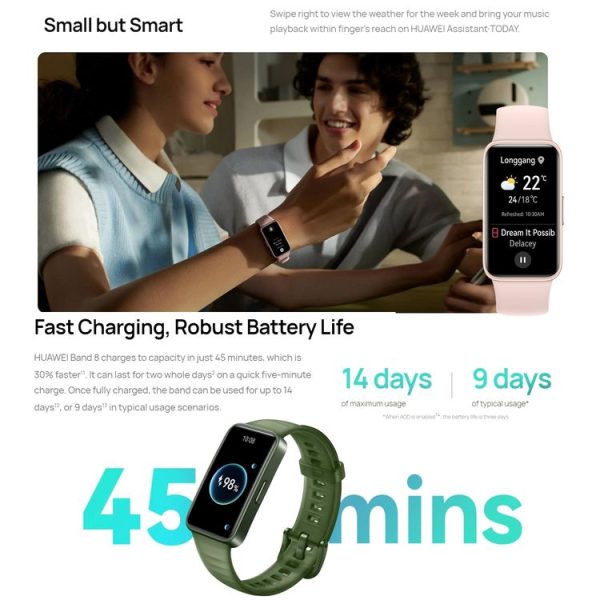HUAWEI Band 8 Standard 1.47 inch AMOLED Smart Watch, Support Heart Rate / Blood Pressure / Blood Oxygen / Sleep Monitoring (Emerald) - Image 12