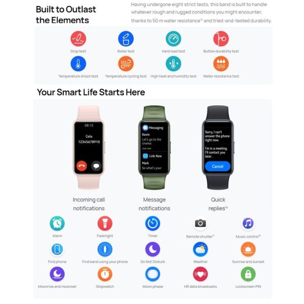 HUAWEI Band 8 Standard 1.47 inch AMOLED Smart Watch, Support Heart Rate / Blood Pressure / Blood Oxygen / Sleep Monitoring (Emerald) - Image 13