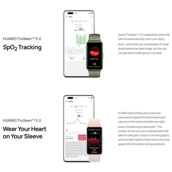 HUAWEI Band 8 Standard 1.47 inch AMOLED Smart Watch, Support Heart Rate / Blood Pressure / Blood Oxygen / Sleep Monitoring (Emerald) - Image 9