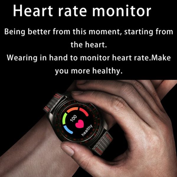 V10hr 1.22 inch HD IPS Screen Bluetooth Smart Watch, Support GSM Phone / Pedometer / Sleep Monitor / Heart Rate Monitor / Sedentary Reminder (Blue) - Image 9