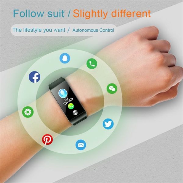 S28 1.14 inch TFT Color Screen IPX67 Waterproof Bluetooth Smartwatch, Support Call Reminder / Heart Rate Monitoring / Blood Pressure Monitoring / Sleep Monitoring (Red) - Image 11