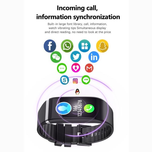 C919 1.14 inch IPX67 Waterproof Smartwatch, Support Call Reminder / Heart Rate Monitoring / Blood Pressure Monitoring / Sleep Monitoring (Blue) - Image 8