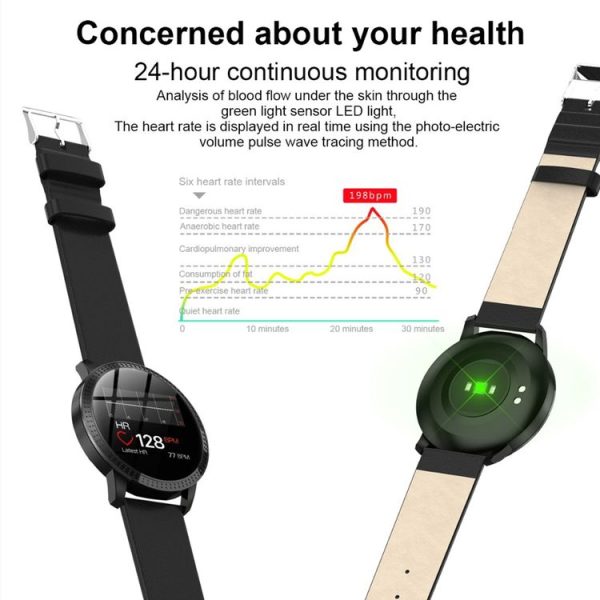 CF18 1.22 inch Color Screen IPX67 Waterproof Bluetooth Smartwatch, Support Call Reminder / Heart Rate Monitoring / Blood Pressure Monitoring / Sleep Monitoring (Pink) - Image 6