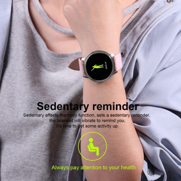 CF18 1.22 inch Color Screen IPX67 Waterproof Bluetooth Smartwatch, Support Call Reminder / Heart Rate Monitoring / Blood Pressure Monitoring / Sleep Monitoring (Pink) - Image 9