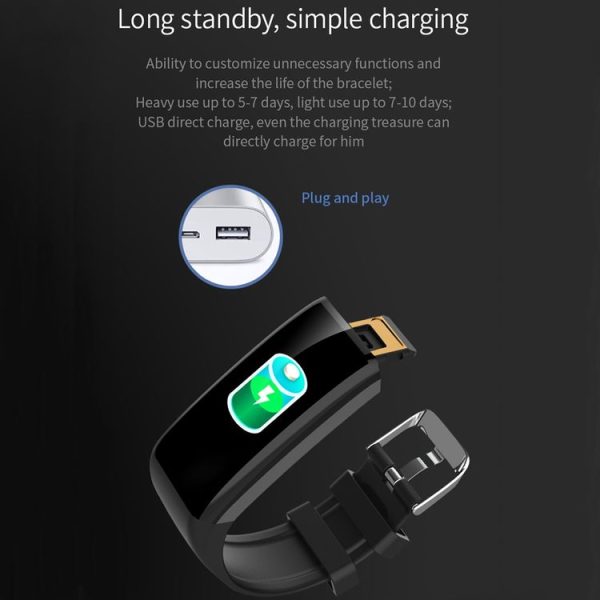 C20 1.14 inch IPS Touch Screen IPX67 Waterproof Smartwatch, Support Call Reminder / Heart Rate Monitoring / Blood Pressure Monitoring / Sleep Monitoring (Blue) - Image 12