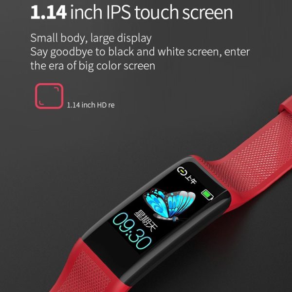 C20 1.14 inch IPS Touch Screen IPX67 Waterproof Smartwatch, Support Call Reminder / Heart Rate Monitoring / Blood Pressure Monitoring / Sleep Monitoring (Blue) - Image 4