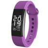 F1 0.71 inch OLED Touch Screen Display Bluetooth Sports Smart Bracelet, IP67 Waterproof, Support Heart Rate Monitor / Pedometer / Calls Remind / Sleep Monitor / Sedentary Reminder / Alarm Clock Reminder / Distance, Compatible with Android and iOS Phones (Purple)