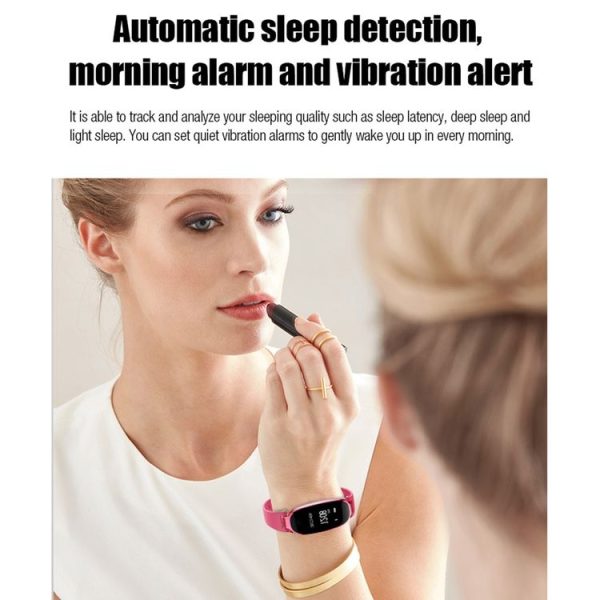 S3 0.96 inch OLED Display Bluetooth Sports Smart Bracelet, IP67 Waterproof, Support Heart Rate Monitor / GPS Trajectory / Pedometer / Calls Remind / Sedentary Reminder / Remote Capture / Distance, Compatible with Android and iOS Phones (Rose Gold) - Image 12